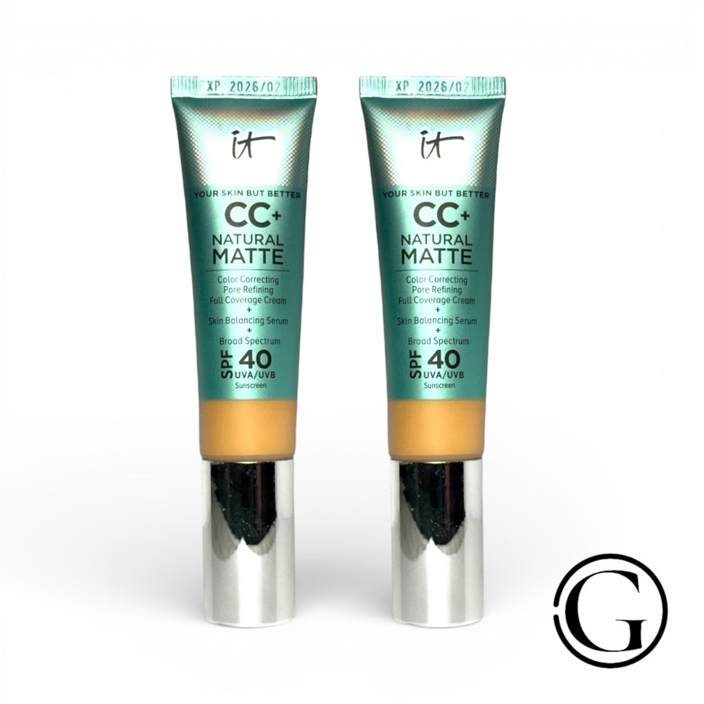 2 PACK IT Cosmetics Your Skin but Better CC+ SPF40 Matte Cream 1.08oz Medium Tan